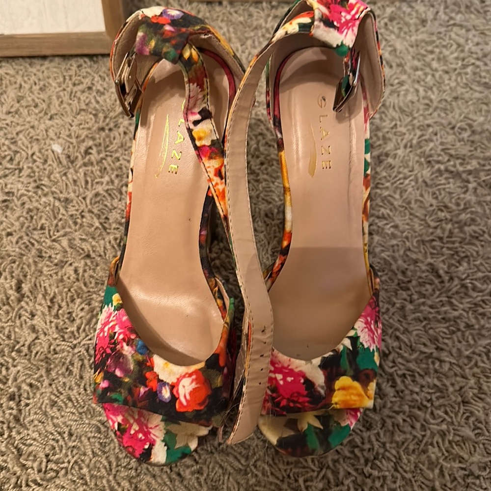 Floral Platform heels